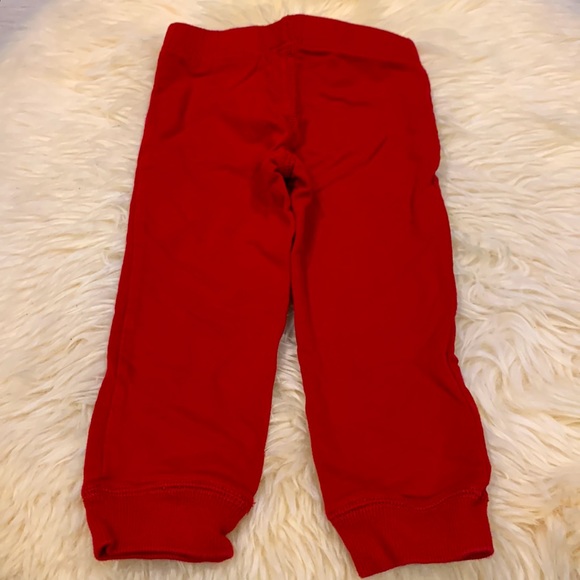 Carter’s Matching 2 piece Set with Long Sleeve Blue Shirt and Red Sweatpants 24M - Picture 7 of 8